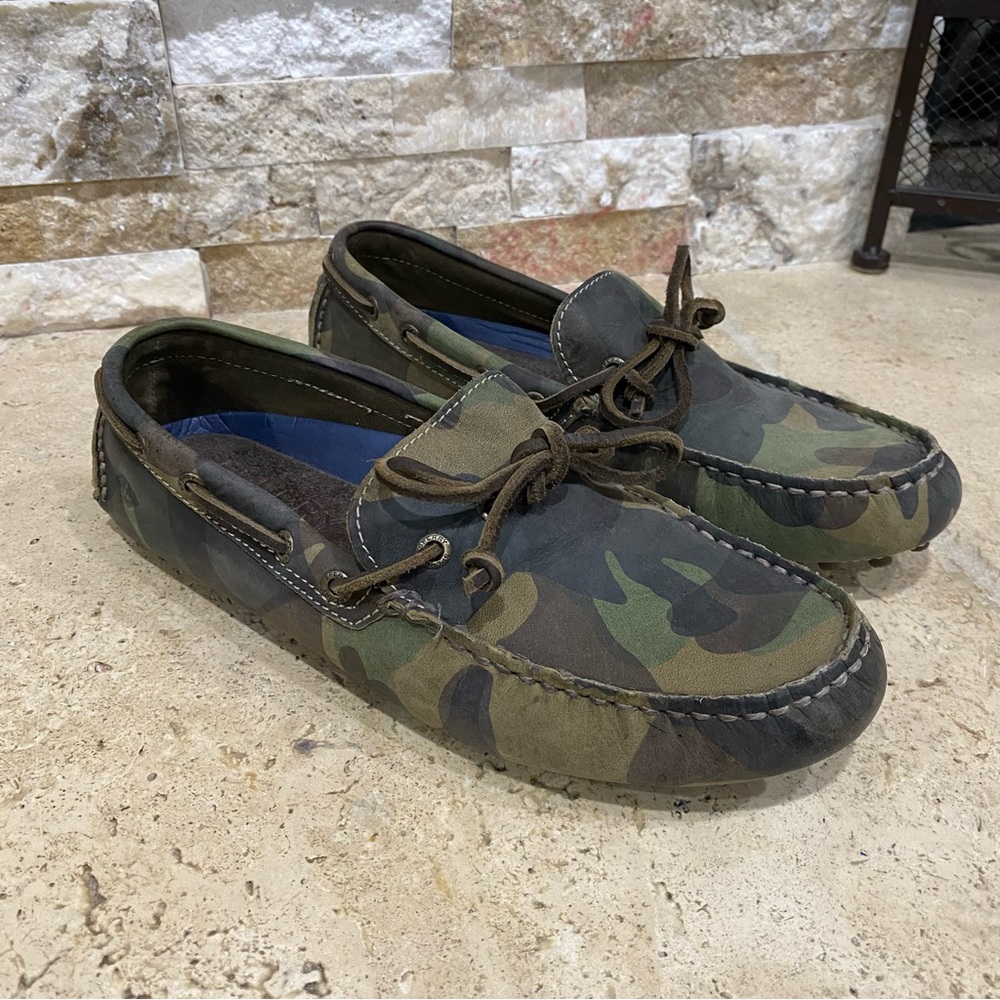 Sperry Top-Sider Hamilton Camouflage 1 Eye Driver Boat Shoes Men's Sz 7.5 "RARE"